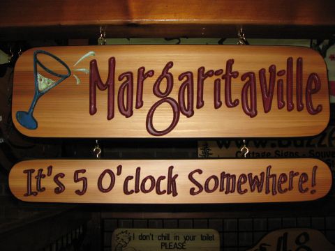 Wood Sign Mararitaville - it's 5 O'clock somewhere